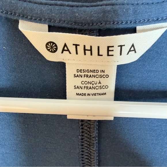 Athleta Deep Blue V-Neck Soft Lightweight Tee - Picture 2 of 12